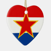 Kroatische vlag, hrvatska zastava keramisch ornament (Rechts)