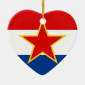 Kroatische vlag, hrvatska zastava keramisch ornament (Voorkant)