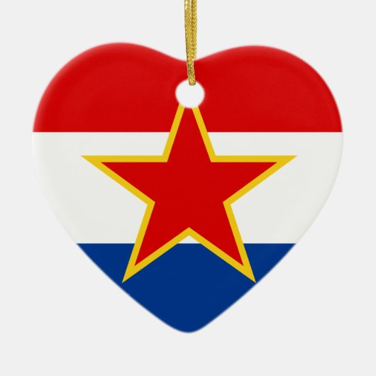 Kroatische vlag, hrvatska zastava keramisch ornament (Voorkant)