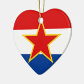 Kroatische vlag, hrvatska zastava keramisch ornament (Links)