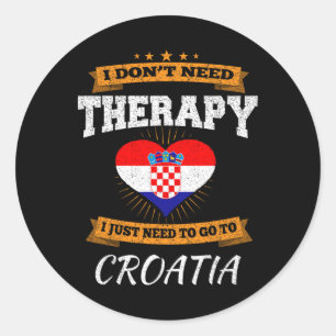 Kroatische Vlag I Kroatische Vakantie Cadeau I Gra Ronde Sticker