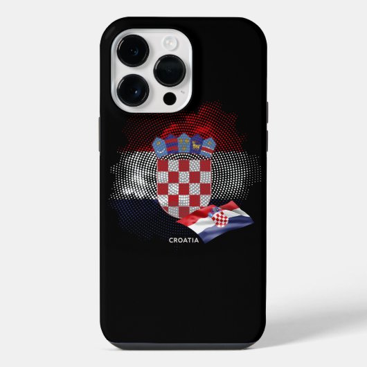 Kroatische vlag iPhone hoesje (Achterkant)