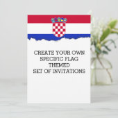 Kroatische vlag kaart (Staand voorkant)