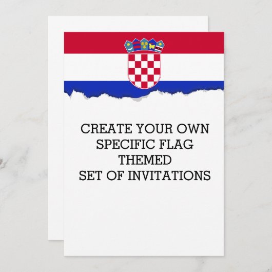 Kroatische vlag kaart (Voorkant / Achterkant)