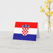 Kroatische vlag kaart (Gele Bloem)