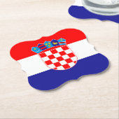 Kroatische vlag kartonnen onderzetters (Gekanteld)
