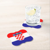 Kroatische vlag kartonnen onderzetters (Insitu)