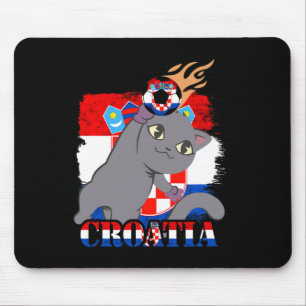 Kroatische Vlag Kat Kroatisch Voetbal Kroatische W Muismat