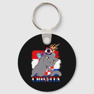 Kroatische Vlag Kat Kroatisch Voetbal Kroatische W Sleutelhanger