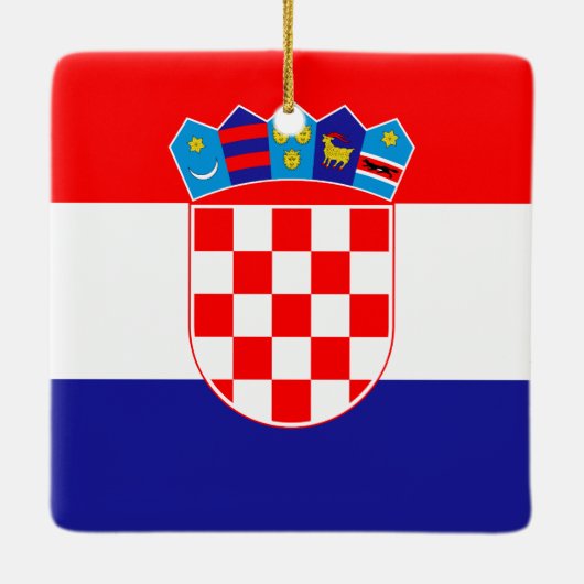Kroatische vlag keramisch ornament (Achterkant)