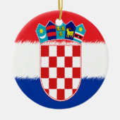 Kroatische vlag keramisch ornament (Voorkant)