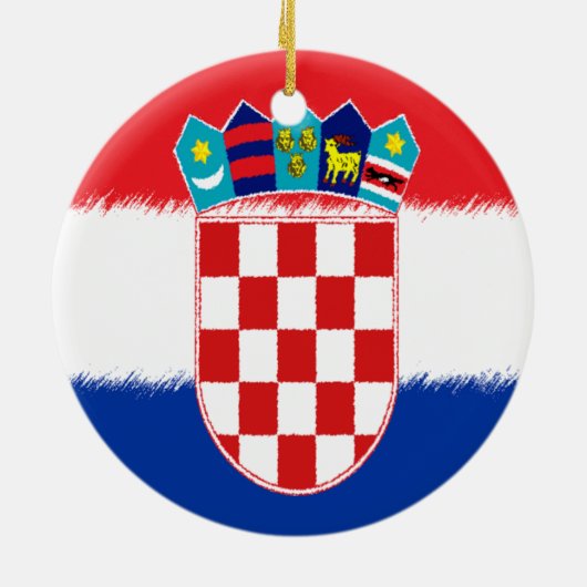 Kroatische vlag keramisch ornament (Achterkant)