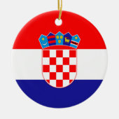 Kroatische vlag keramisch ornament (Voorkant)