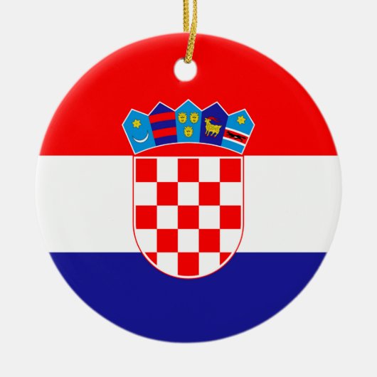 Kroatische vlag keramisch ornament (Voorkant)