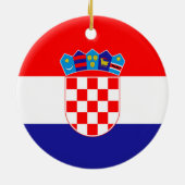 Kroatische vlag keramisch ornament (Achterkant)