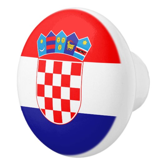 Kroatische vlag keramische knop (Rechts)