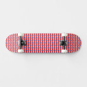Kroatische vlag kleuren harten patroon patriottisc persoonlijk skateboard (Horizontaal)