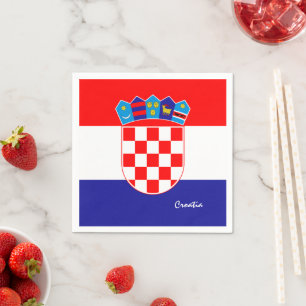 Kroatische vlag & Kroatië feest mode /sport Servet