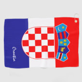 Kroatische vlag & Kroatië reizen, vakantie / sport Golfhanddoek (Horizontaal)