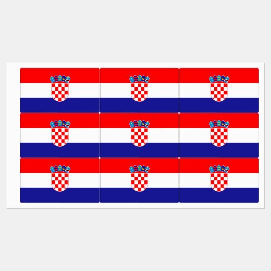 Kroatische vlag labels (Vel)