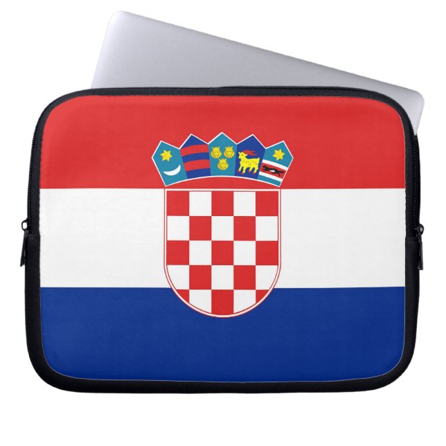Kroatische vlag laptop hoes (Voorkant)