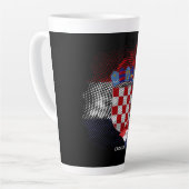 Kroatische vlag latte mok (Linkerhoek)