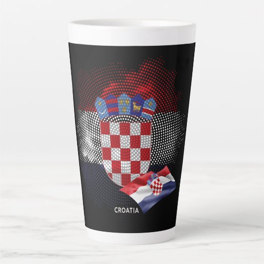 Kroatische vlag latte mok (Voorkant)