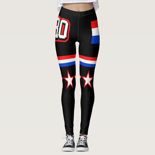Kroatische vlag leggings (Voorkant)