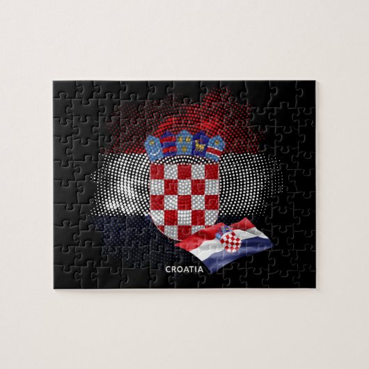 Kroatische vlag legpuzzel (Horizontaal)