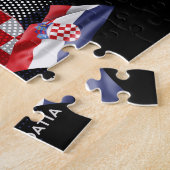 Kroatische vlag legpuzzel (Zijkant)