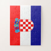 Kroatische vlag legpuzzel (Verticaal)