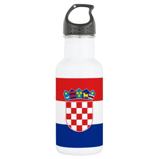 Kroatische vlag Liberty Bottle Waterfles (Voorkant)