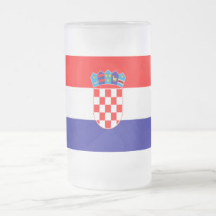 Kroatische vlag matglas bierpul
