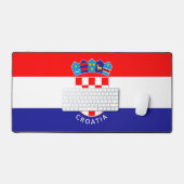 Kroatische vlag met aangepaste tekst bureaumat (Keyboard & Muis)