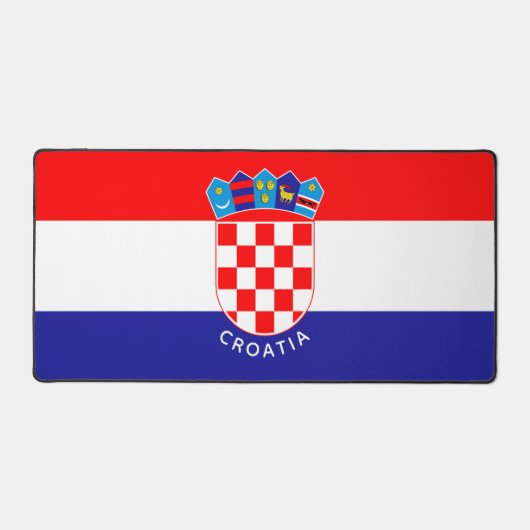 Kroatische vlag met aangepaste tekst bureaumat (Voorkant)