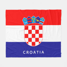 Kroatische vlag met aangepaste tekst fleece deken