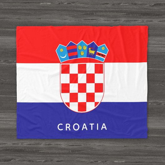 Kroatische vlag met aangepaste tekst fleece deken