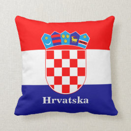 Kroatische vlag met aangepaste tekst kussen