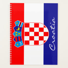 Kroatische vlag met aangepaste tekst planner