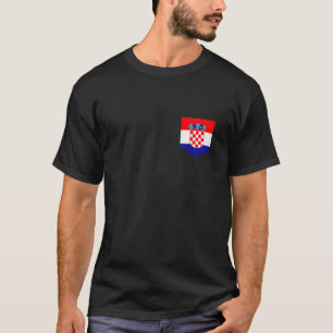 Kroatische vlag met gedrukte Kroatische vlag zak T-shirt