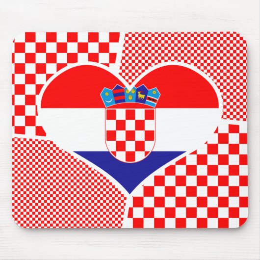 Kroatische vlag met kraakbedekking muismat (Voorkant)