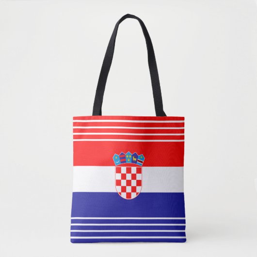Kroatische vlag met Stripes Hrvatska Zastava Tote Bag (Voorkant)