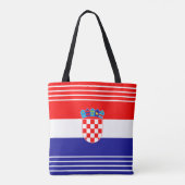 Kroatische vlag met Stripes Hrvatska Zastava Tote Bag (Achterkant)