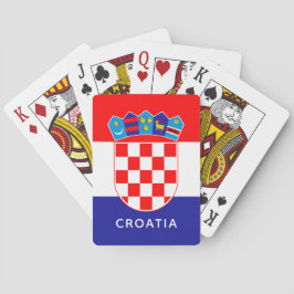 Kroatische vlag met  tekst pokerkaarten