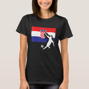 Kroatische vlag met voetballer t-shirt