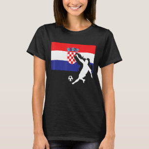 Kroatische vlag met voetballer t-shirt