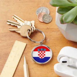 Kroatische vlag met wapenstilstand sleutelhanger