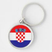 Kroatische vlag met wapenstilstand sleutelhanger (Voorkant)