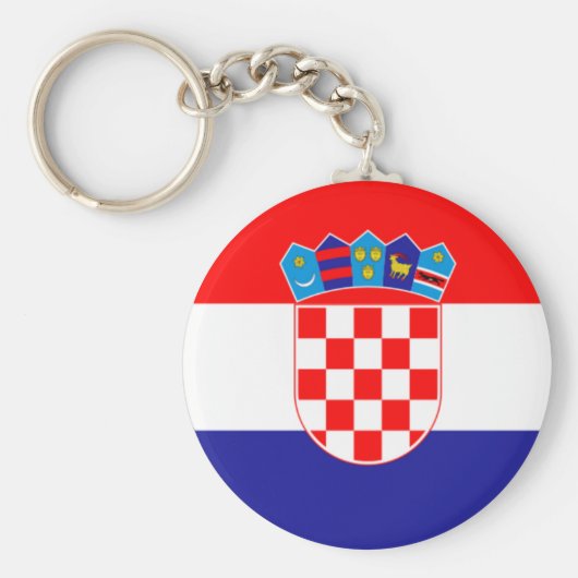 Kroatische vlag met wapenstilstand sleutelhanger (Voorkant)