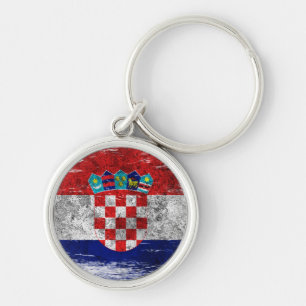 Kroatische vlag met zwoerd en slechtste sleutelhanger